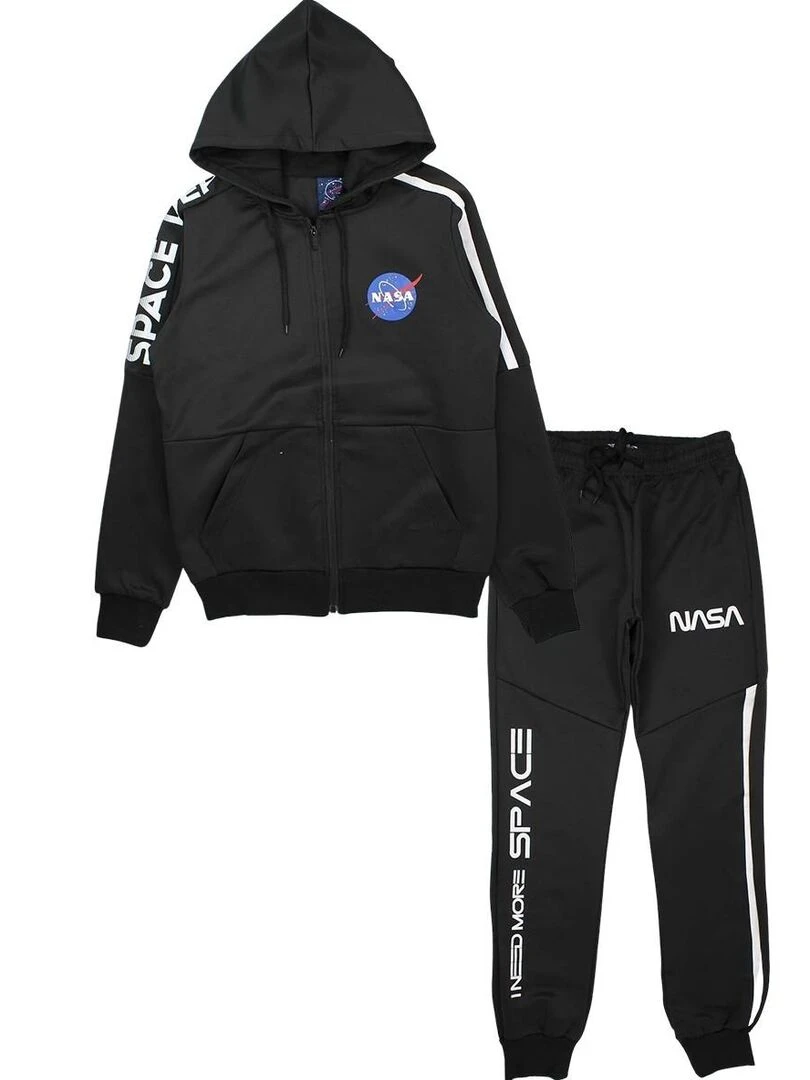 Nasa Ensemble Sweat pantalon homme Imprimé Logo Noir