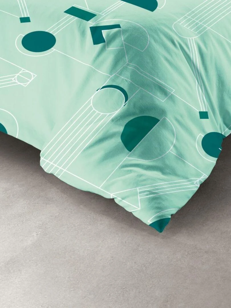 Housse de couette 140x200 cm + 1 taie d'oreiller 100% Polyester 60 gsm Hawak   Vert