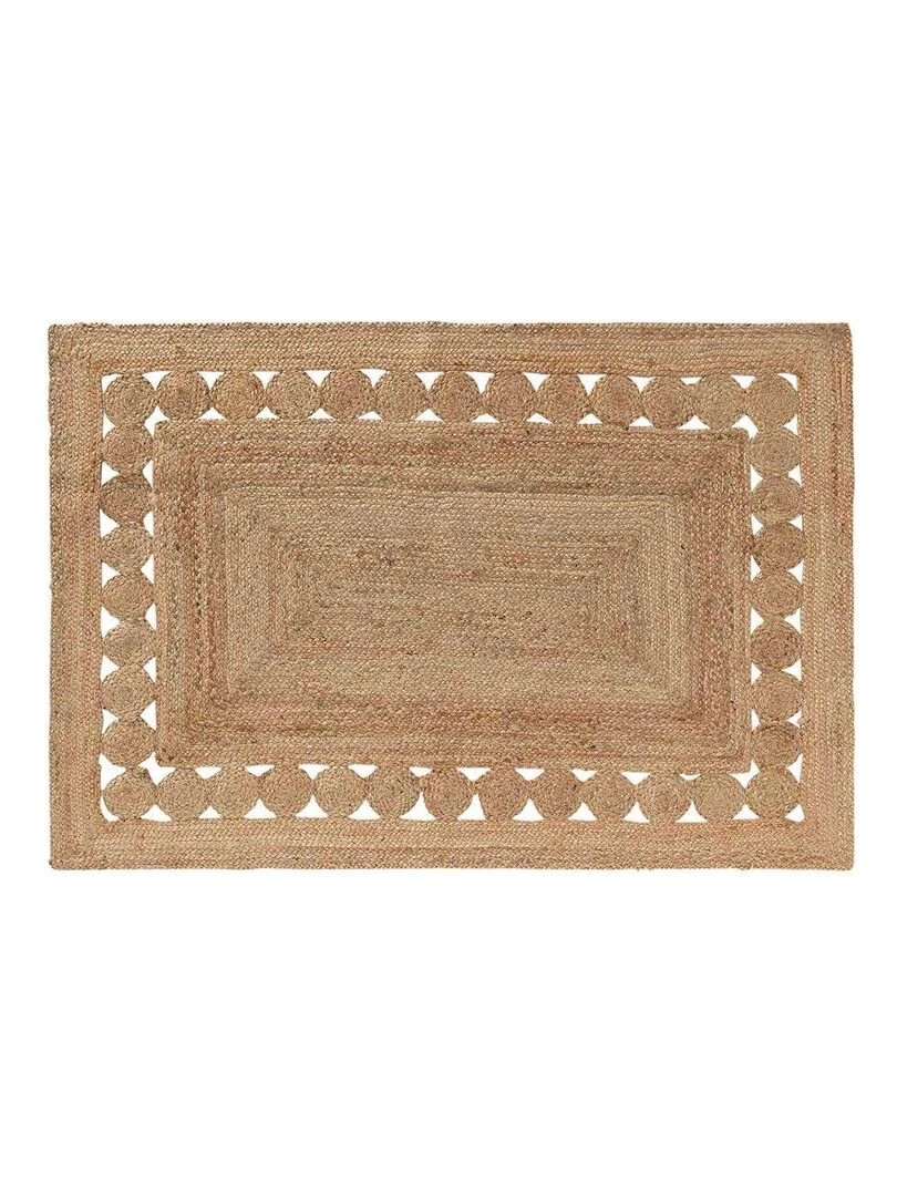 Tapis rectangulaire en jute Balita Beige