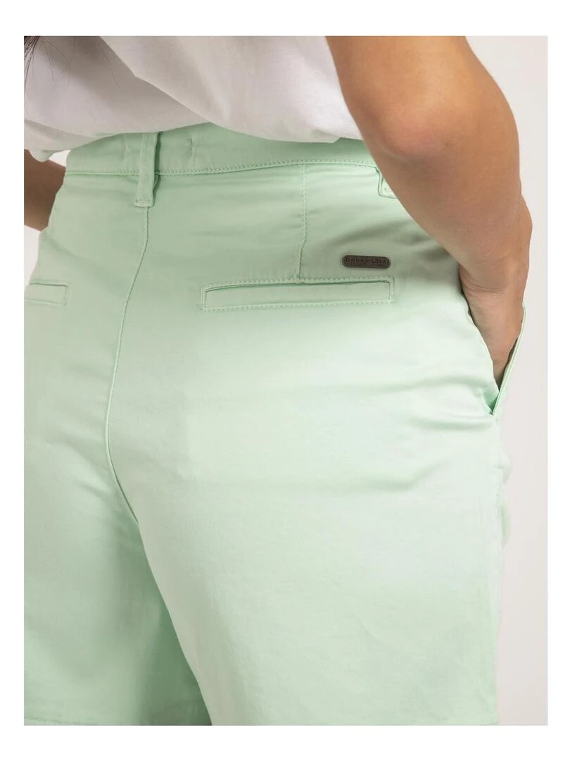 Short chino XIMENA   Vert d'eau