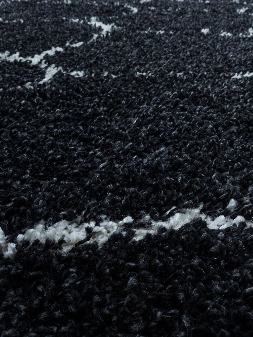 Tapis shaggy SCANDINAV A OEKO TEX® Noir
