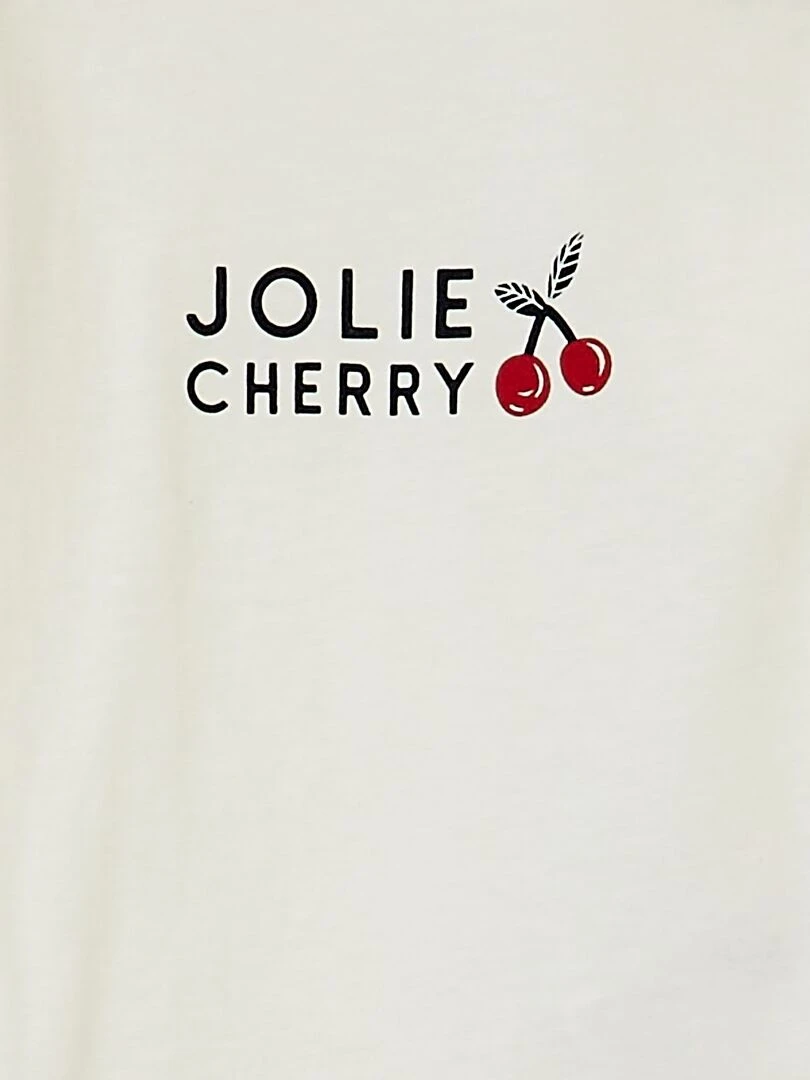 T shirt manches longues imprimé Blanc