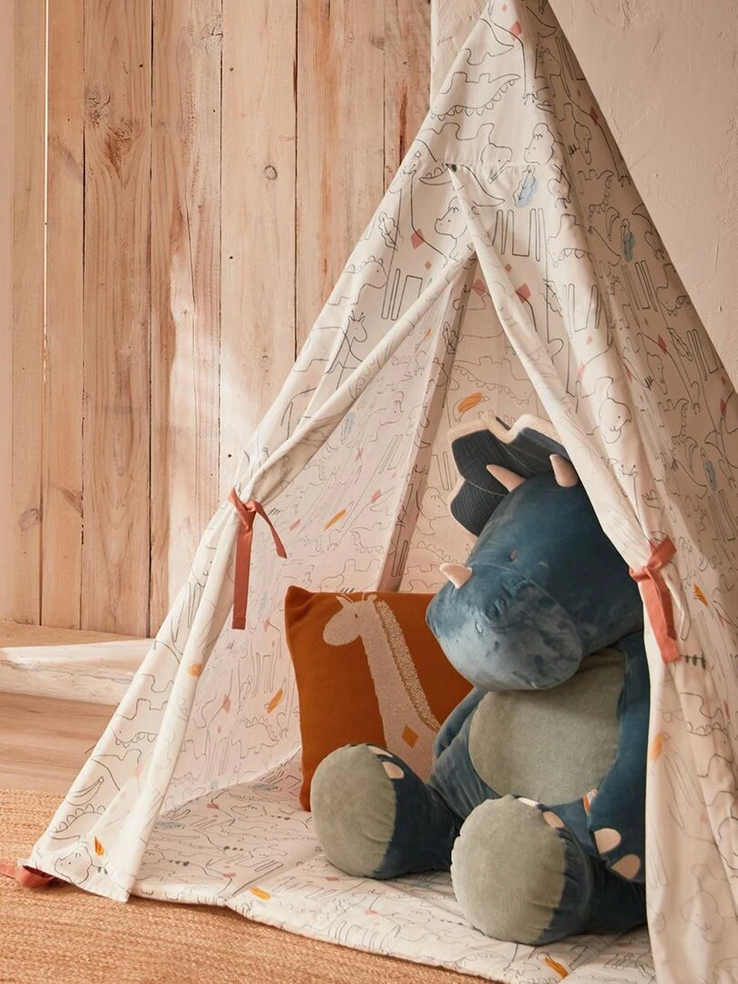 Peluche large Ops en Veloudoux    Bleu