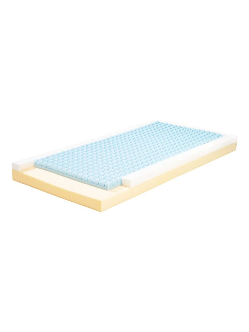 Matelas bebe BABY AIR H 11 CM Déhoussable lavable  adaptable et respirant   Blanc Gris