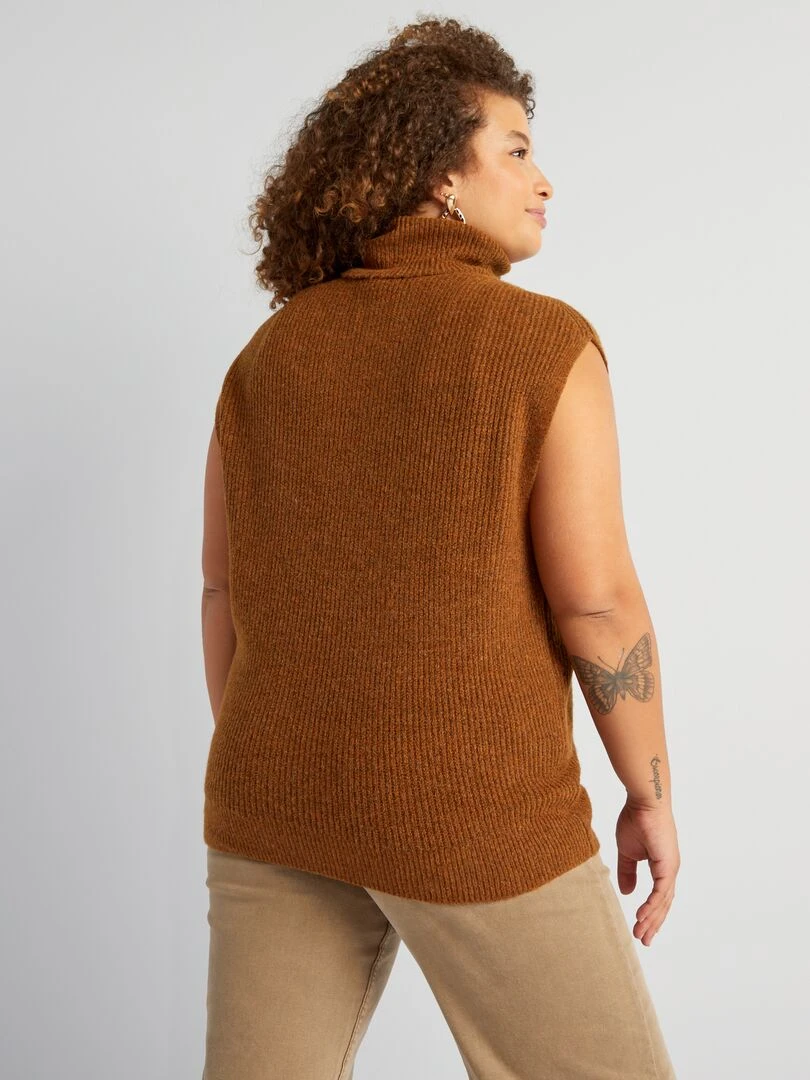 Pull en maille   Marron