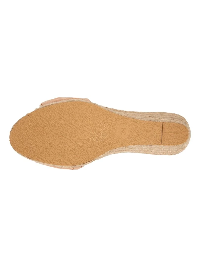 Espadrilles ouvertes Femme talon Nude   Beige