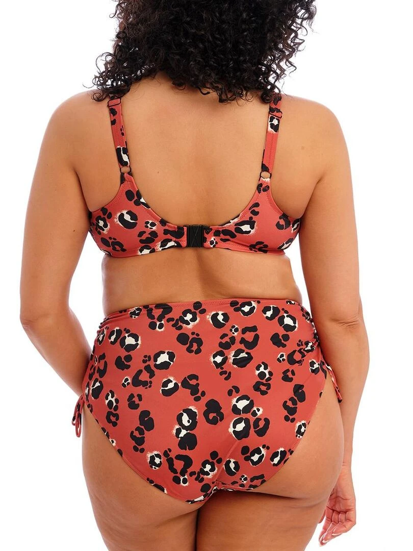 Bas de maillot léopard culotte ajustable Kotiya   Marron