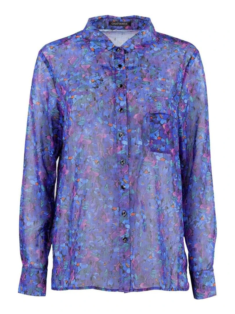 CHATTAWAK Chemise DIXIE fantaisie évasée Violet
