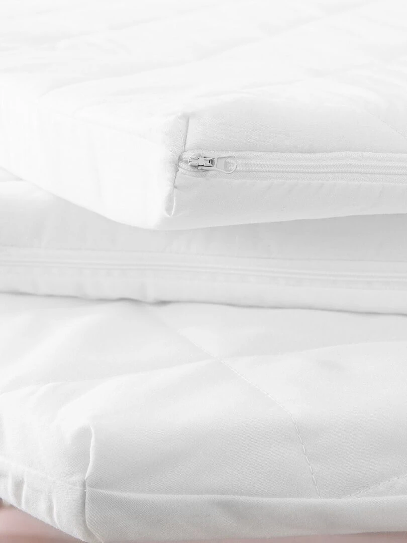 ROBA Matelas pour Parc Bébé 75x100 cm Housse Matelassée et Amovible Blanc Blanc