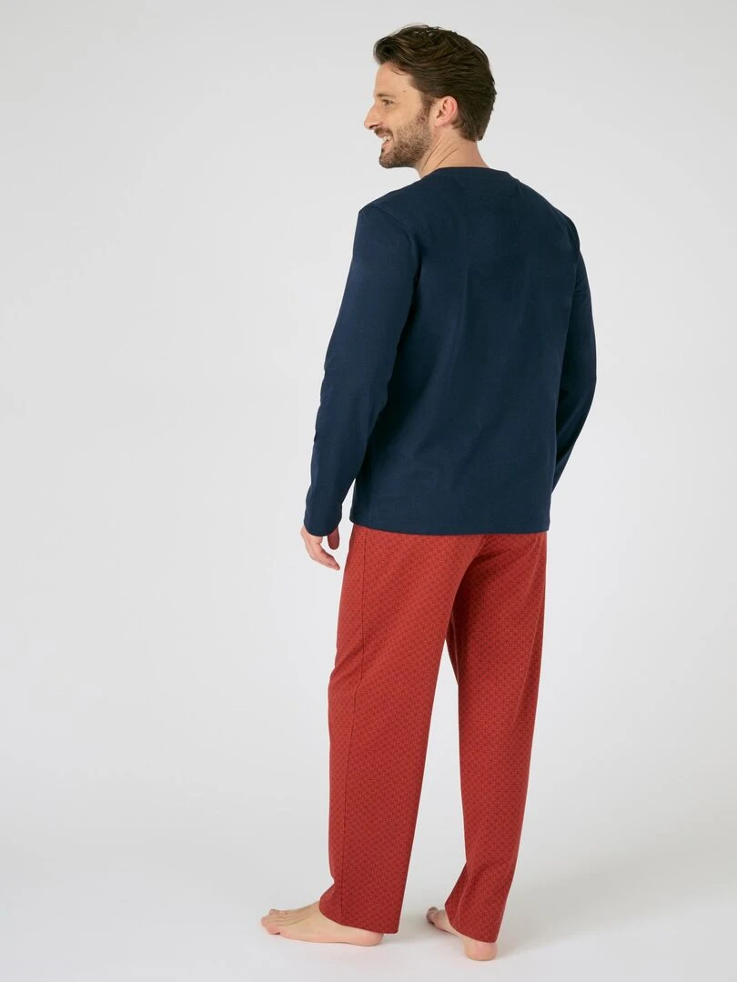 Pyjama en maille jersey   Damart   Rouge brique