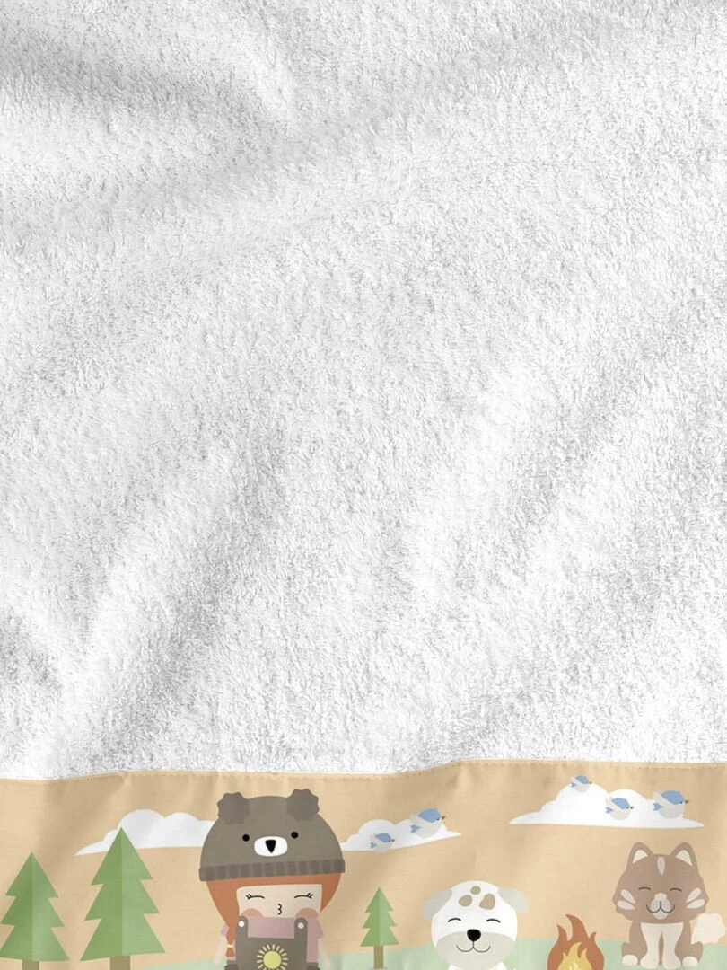 Lot de serviettes Camping "Happyfriday"   Blanc