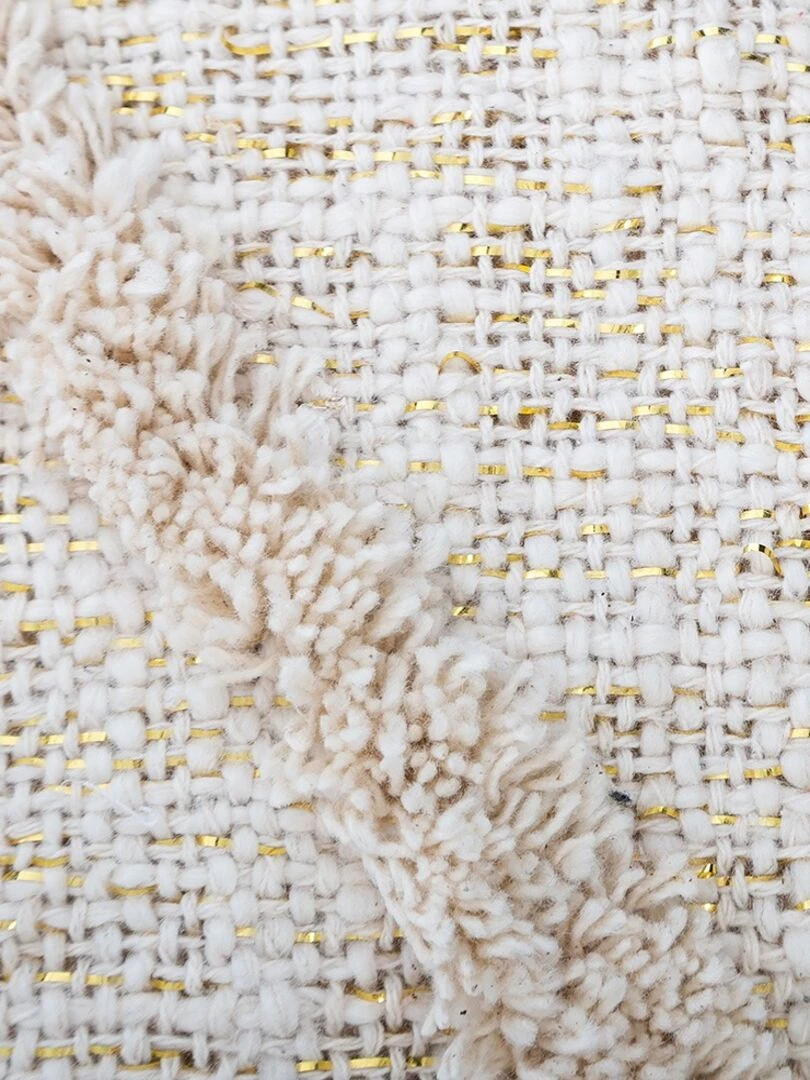 Jeté de lit motif en relief 130x180 cm Shine   Beige