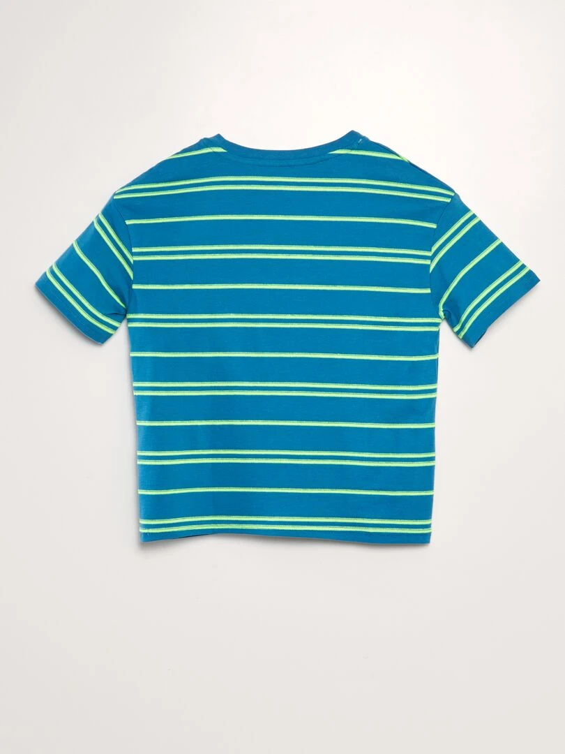 T shirt à rayures en jersey Vert