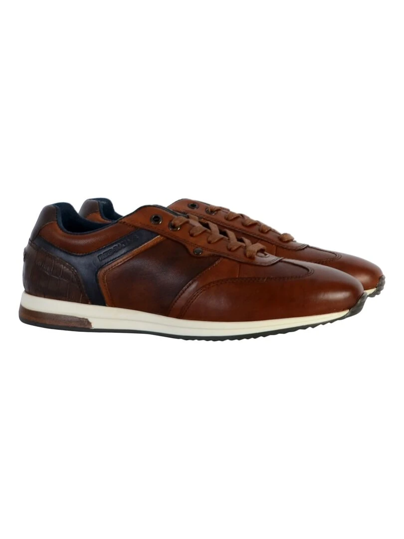 Basket Cuir Redskins Listing   Marron