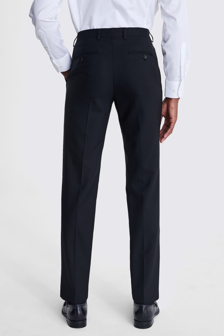 Italian Tailored Fit Navy Half Lined Trousers   Buy Online at Moss
