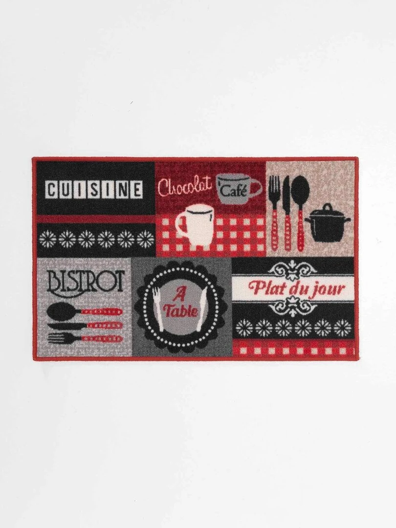Tapis Multi usage Menu du jour Noir