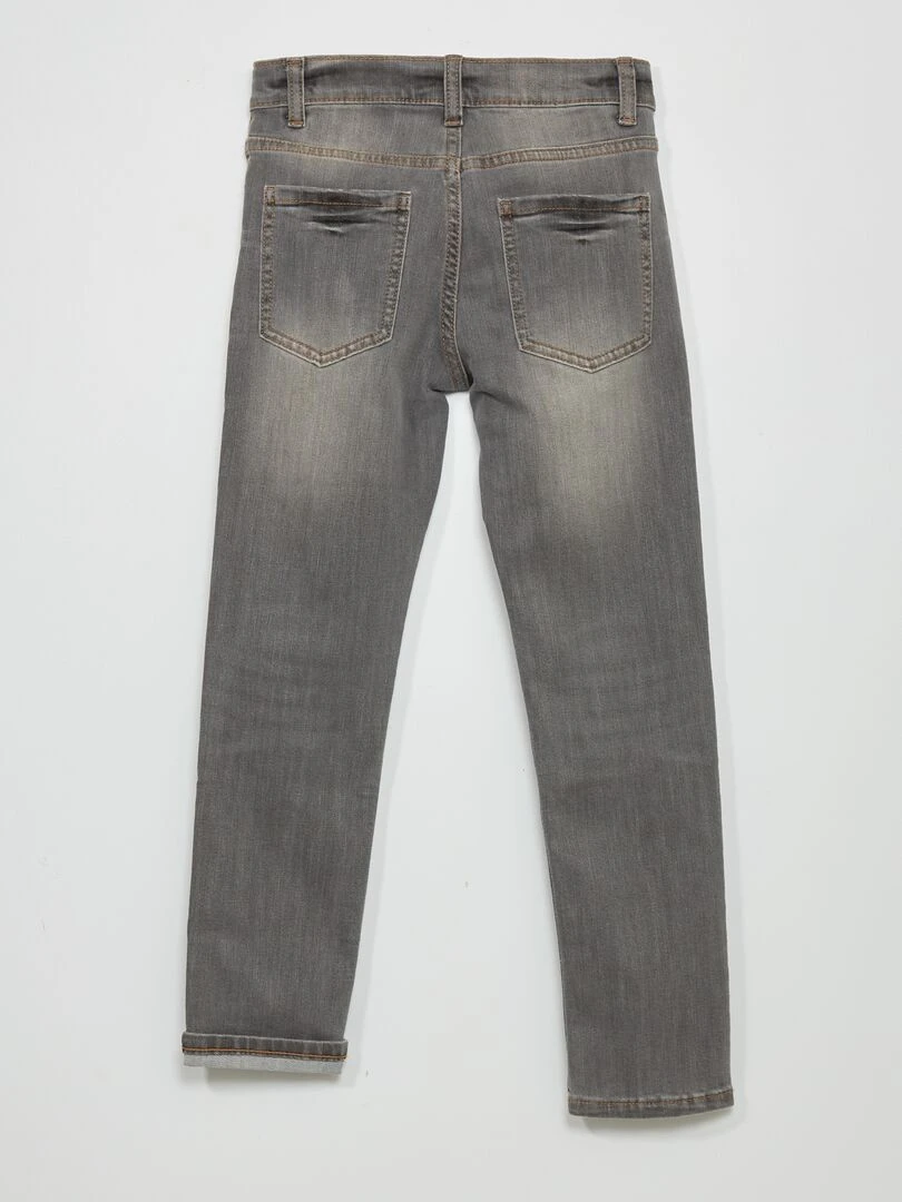 Jean slim + résistant   Gris