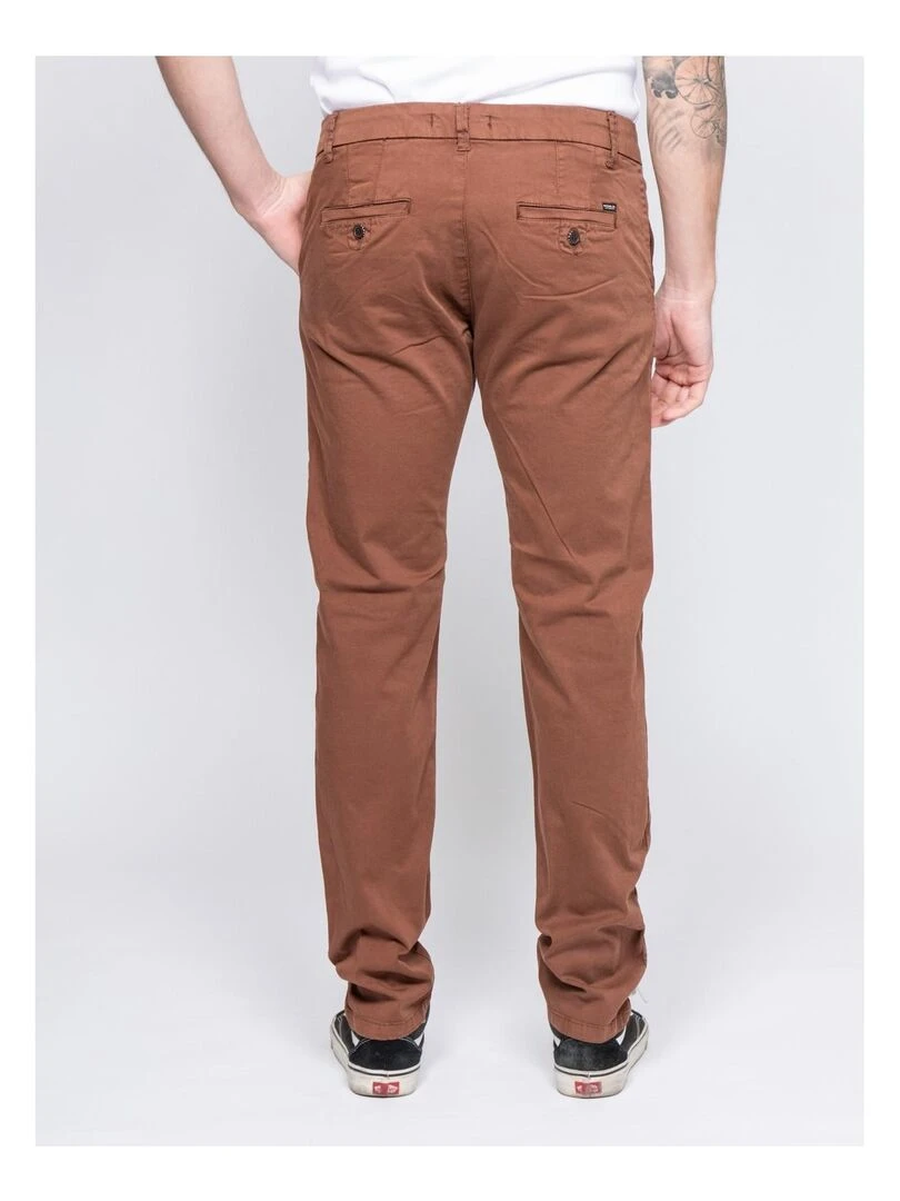 Pantalon chino coupe ajustée VAIRE Marron