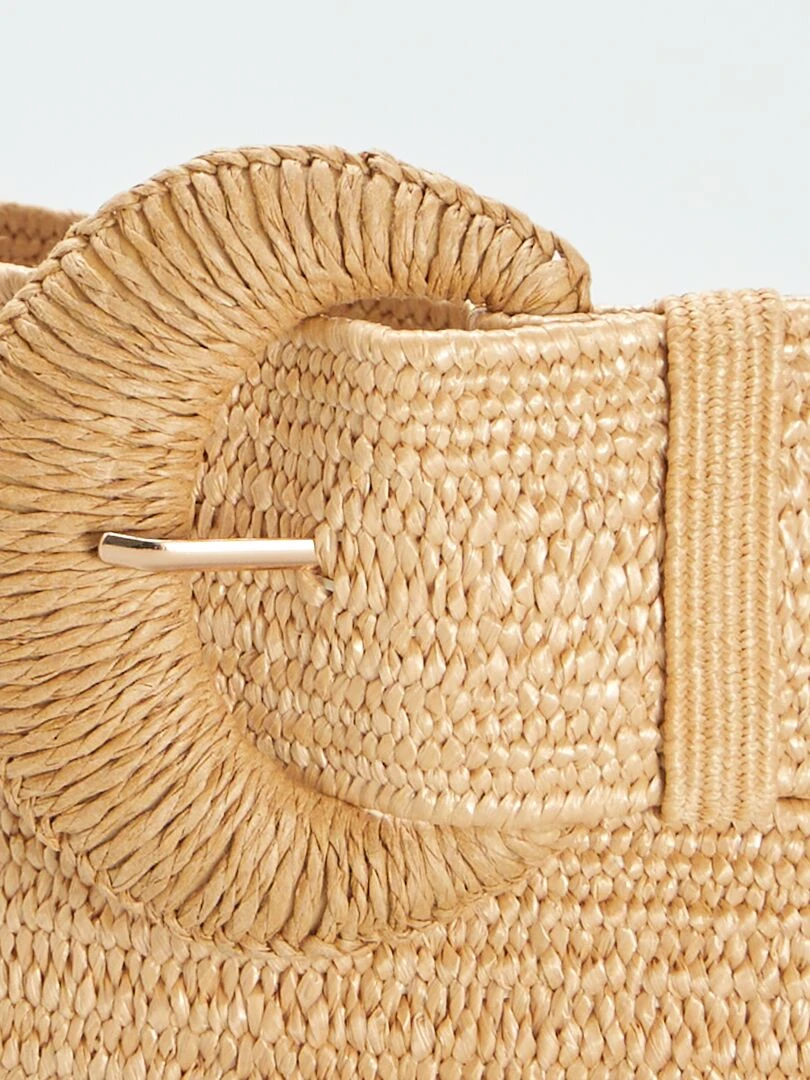 Ceinture effet paille Marron