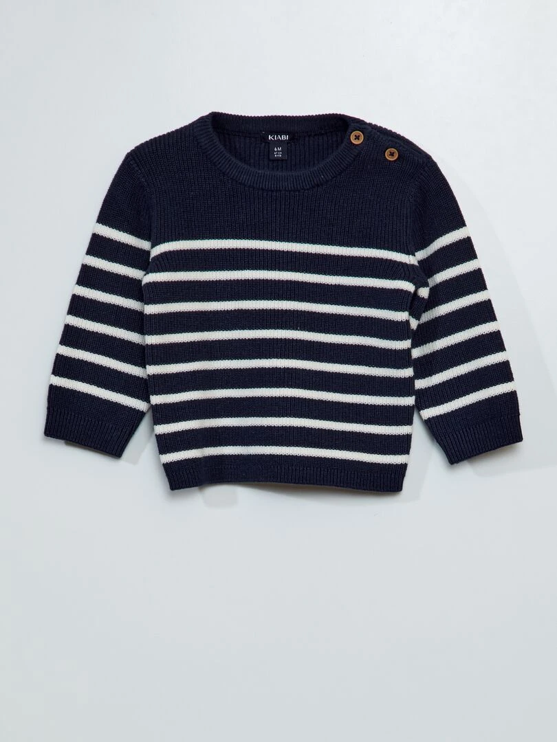 Pull en point mousse Marine