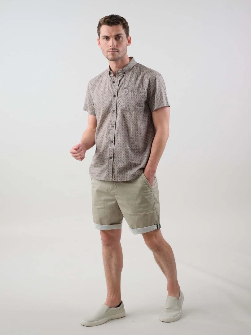Chemise en coton pour homme 'Deeluxe' Marron