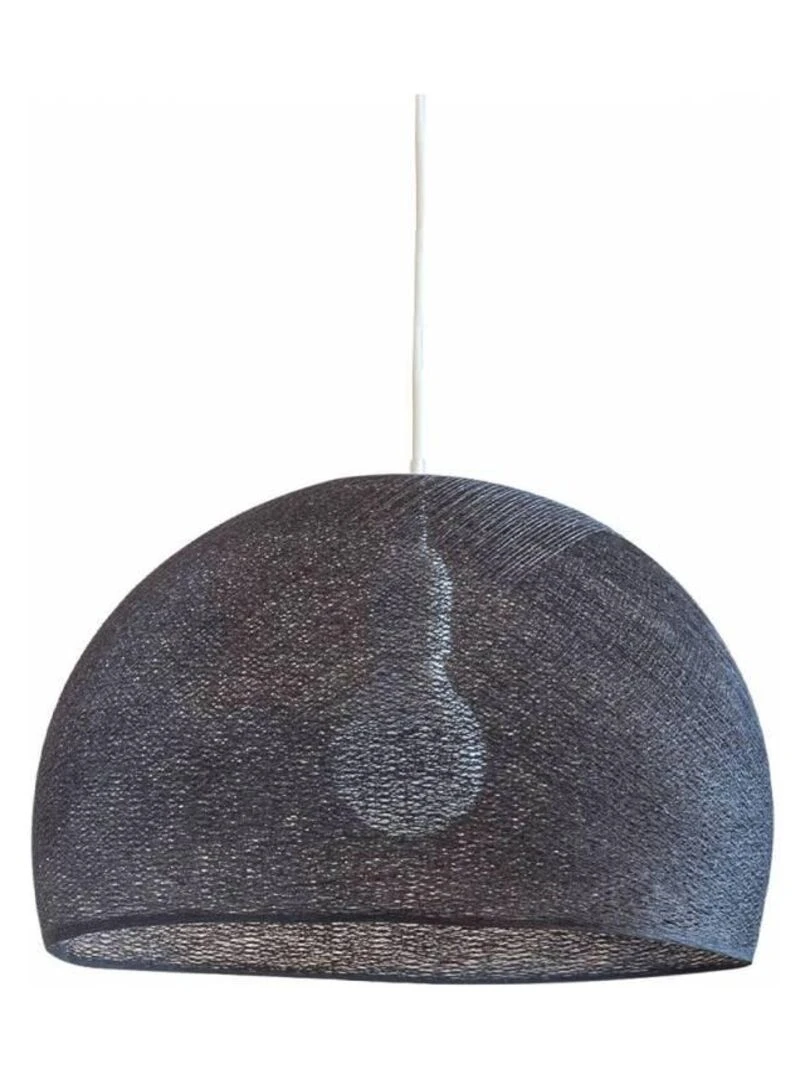 Abat jour Coupole Anthracite 50 et sa suspension simple gris anthracite