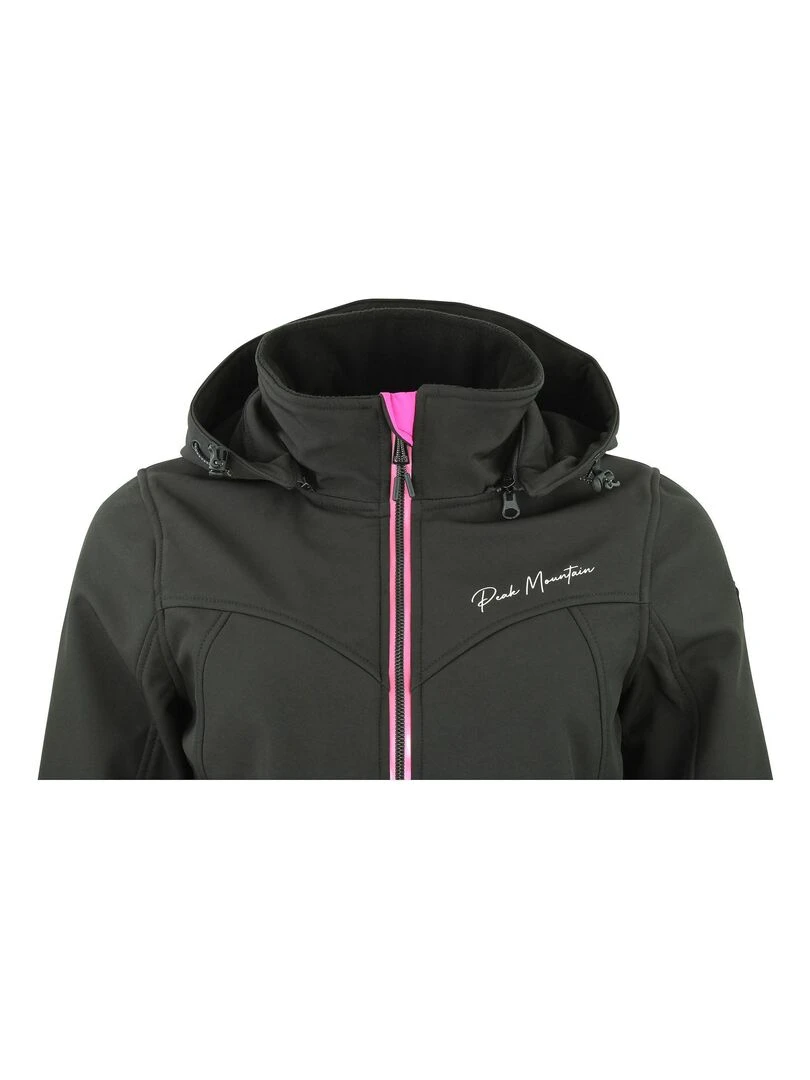 Blouson softshell femme AMALEO   PEAK MOUNTAIN   Noir