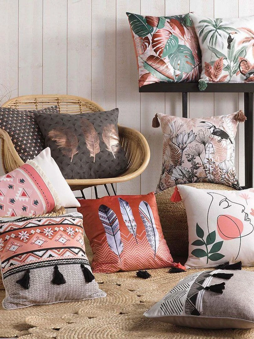 Coussin déco Cocochic Multicolore