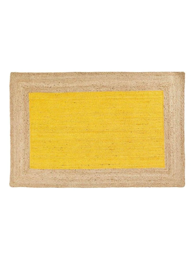 Tapis rectangle bicolore Napoli Jaune