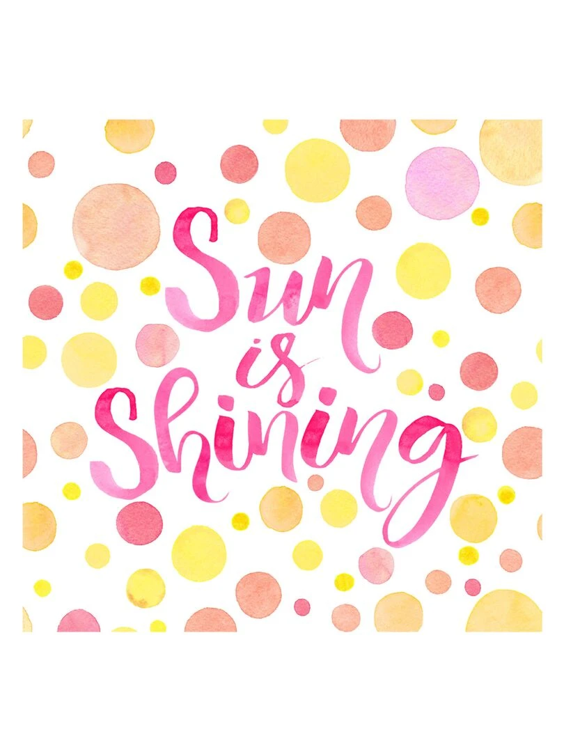 Lot de 20 serviettes papier sun Multicolore