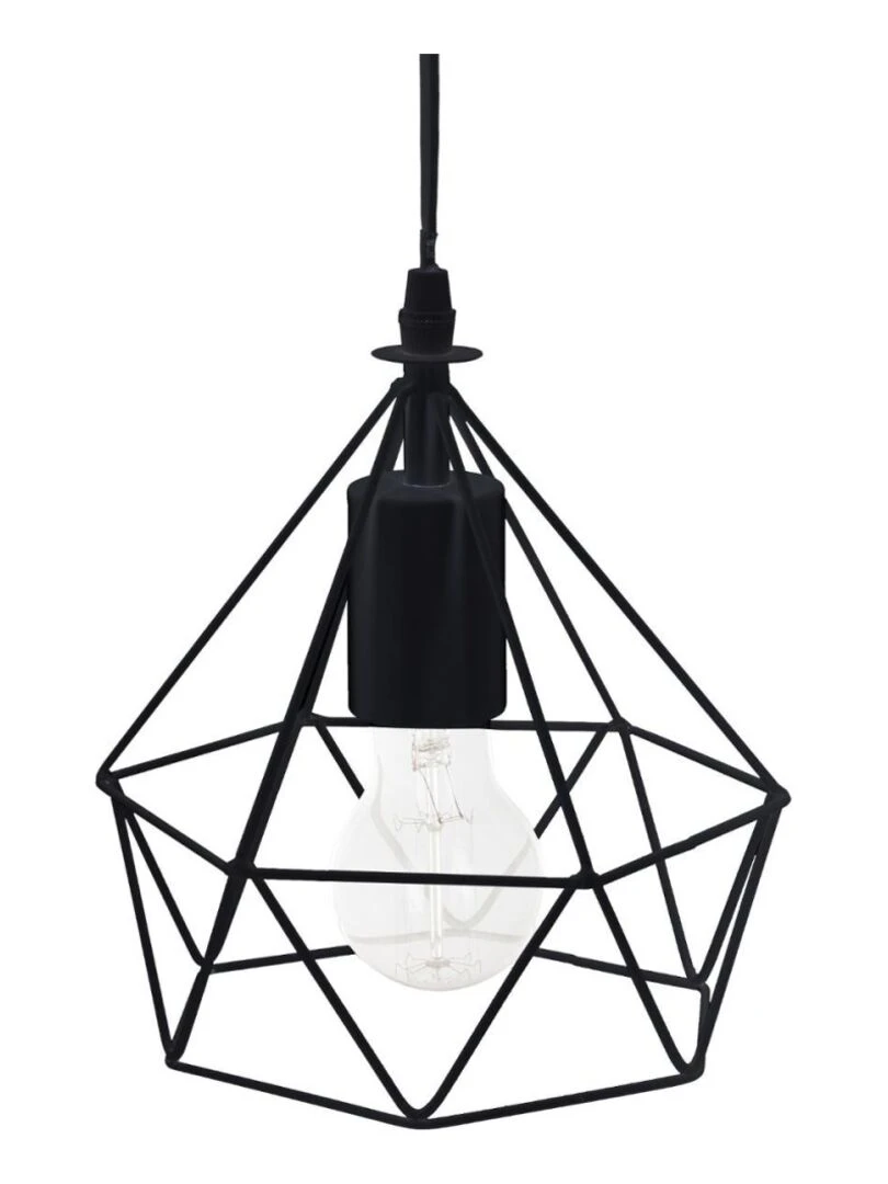 Suspension métal filaire D19 H22 noir Noir