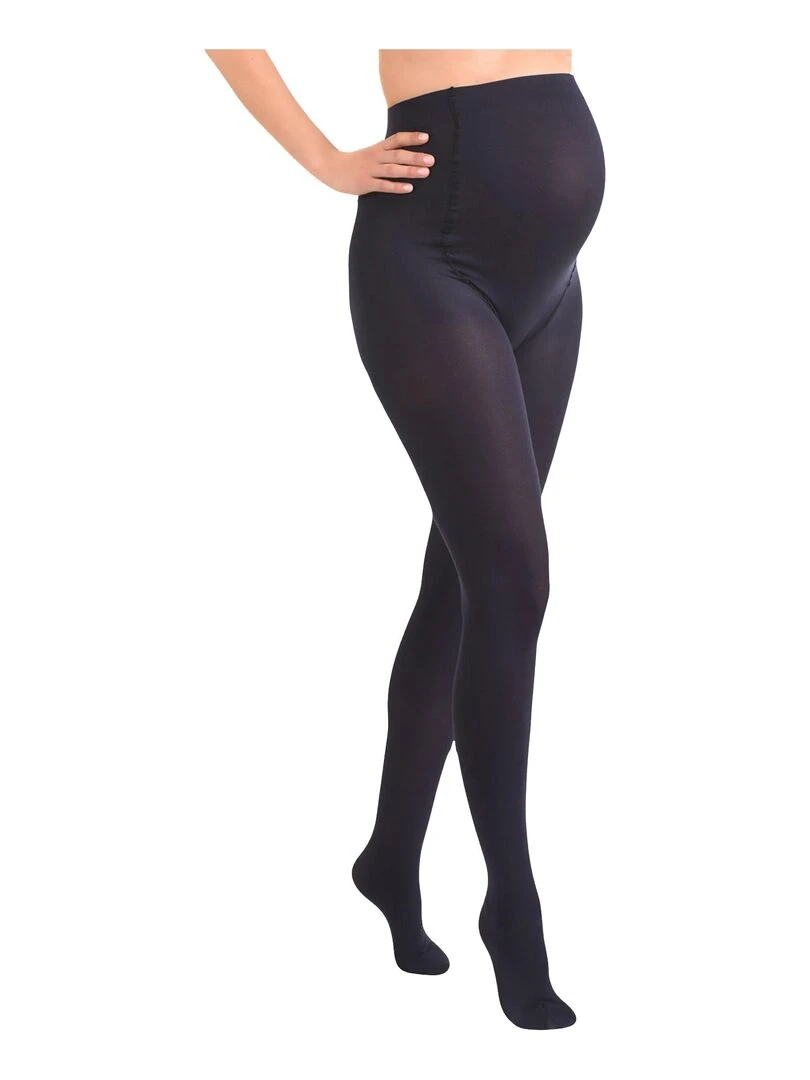 Collants de grossesse opaques confortables 60den (Mamsy) Bleu marine