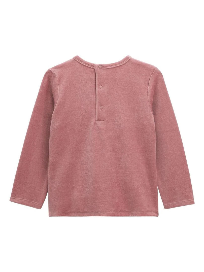 Pyjama bébé 2 pièces en velours Elena   Rose