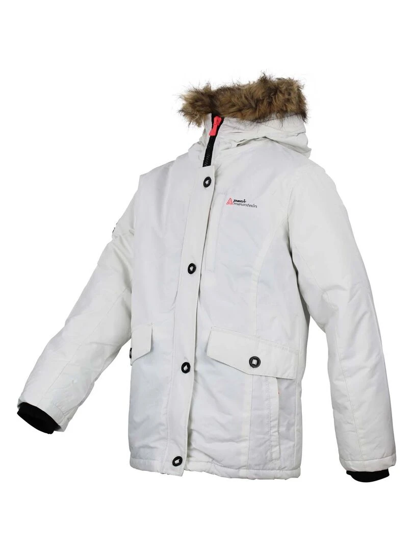 Parka de ski fille GALAVA   PEAK MOUNTAIN   Blanc
