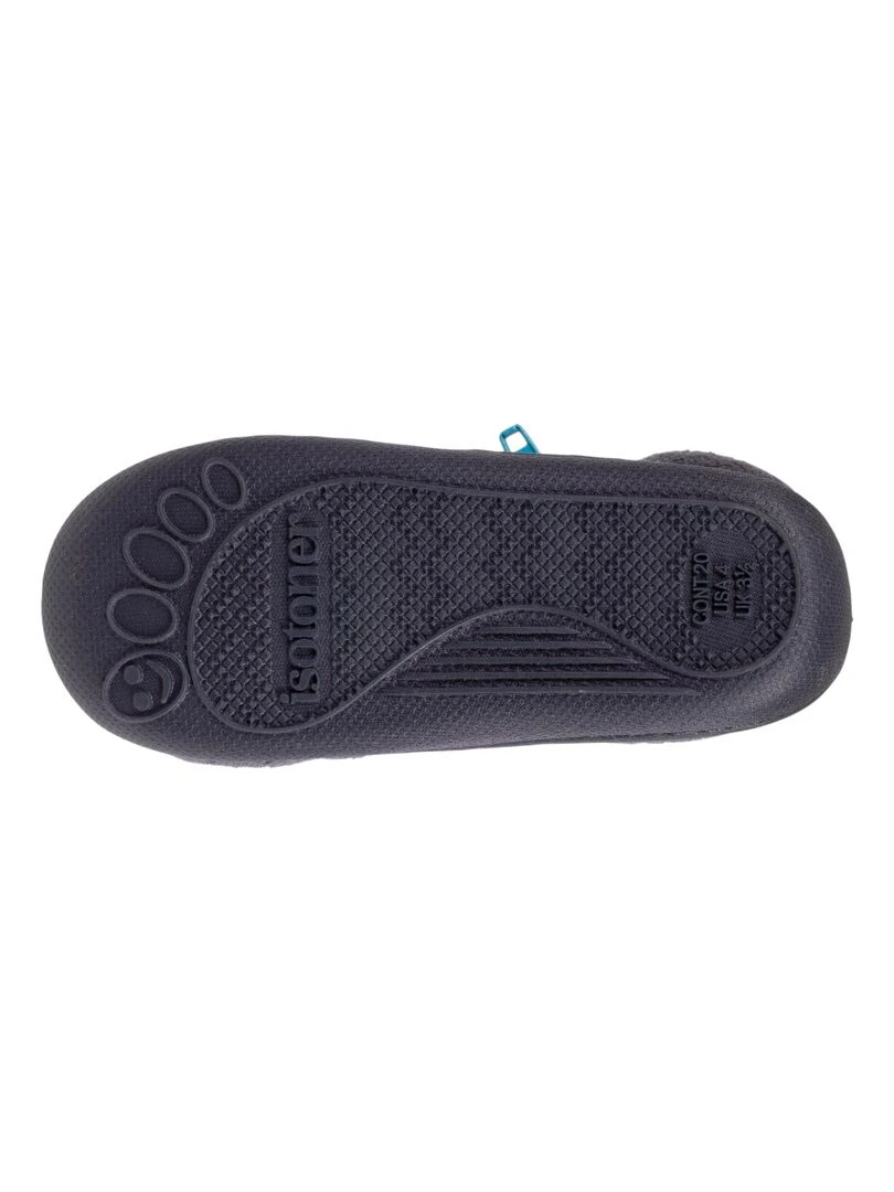 Chaussons Bottillons zip Bébé Monstre rayé   Gris