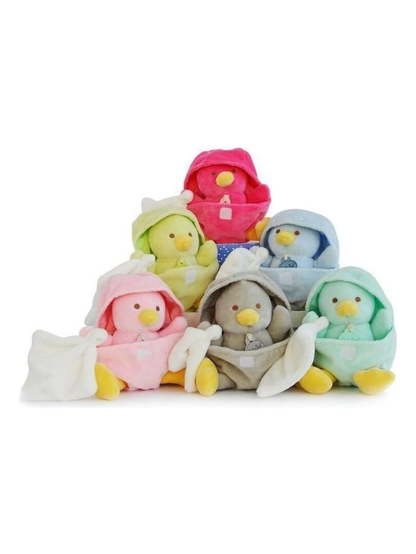doudou Babynat Poussin Rose Fushia dans l'œuf mouchoir blanc Poussin de Pâques Pantin Rose