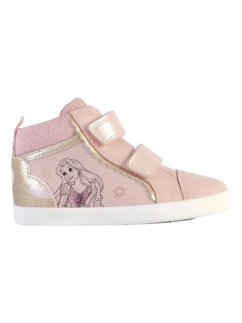 Basket Cuir Enfant Geox Kilwi Rose
