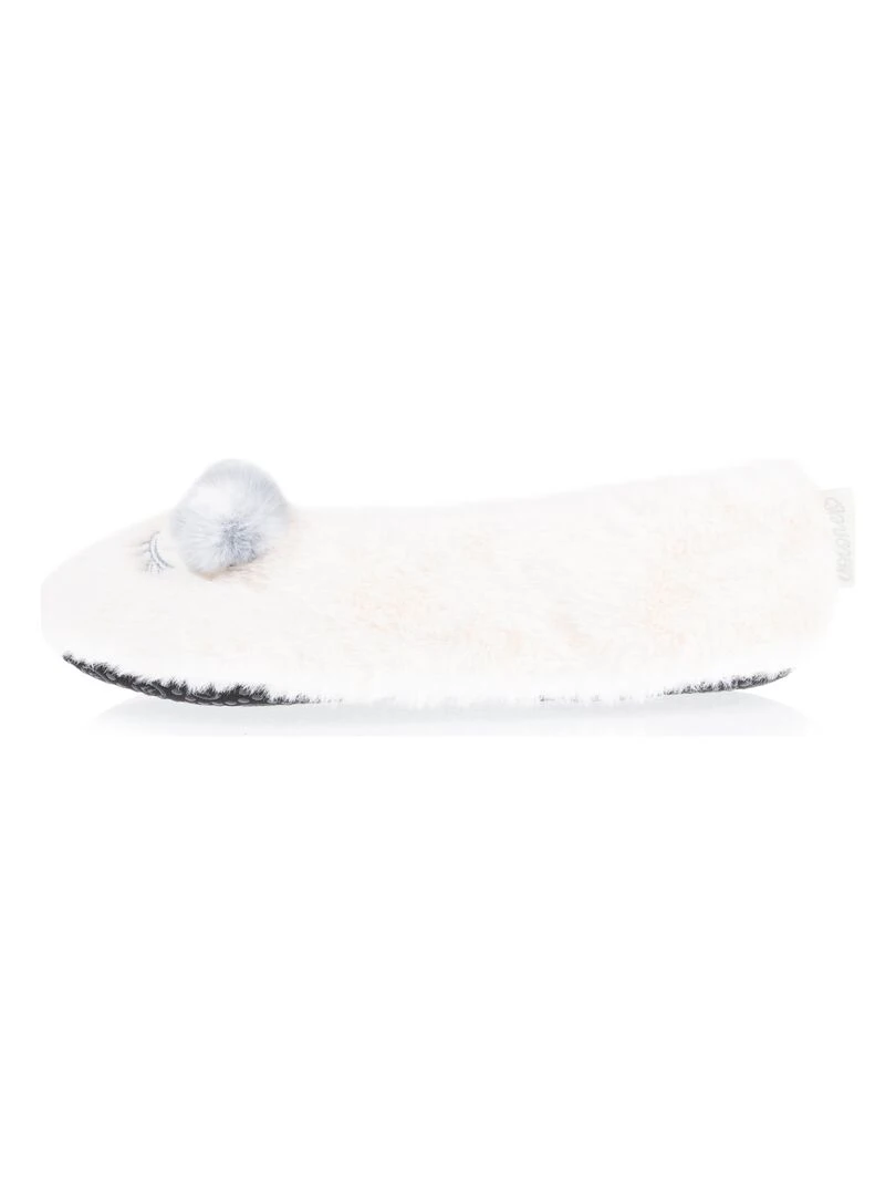 Chaussons ballerines Femme 3D Ivoire   Blanc