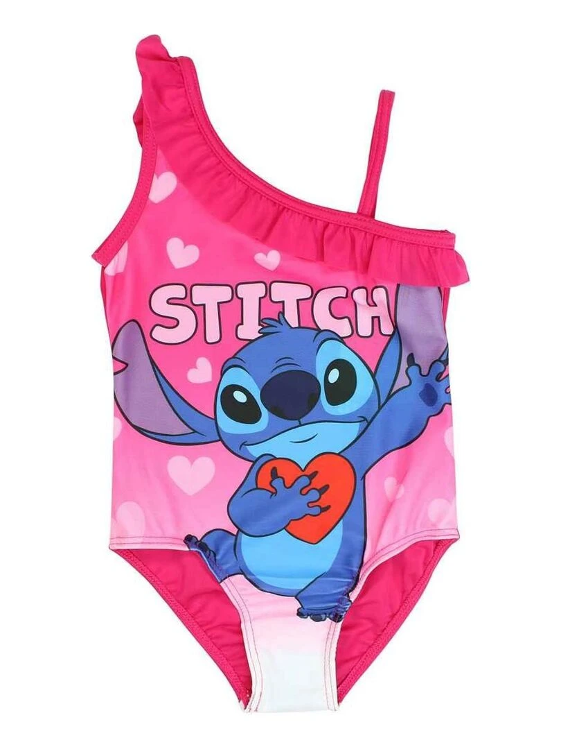 Disney Maillot De Bain fille imprimé Lilo Et Stitch Rose fushia