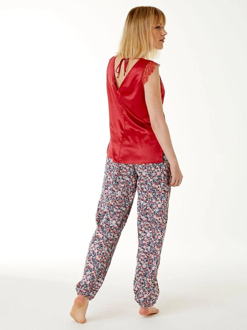 Pyjama STYLEE   Brigitte Bardot   Bleu Rouge