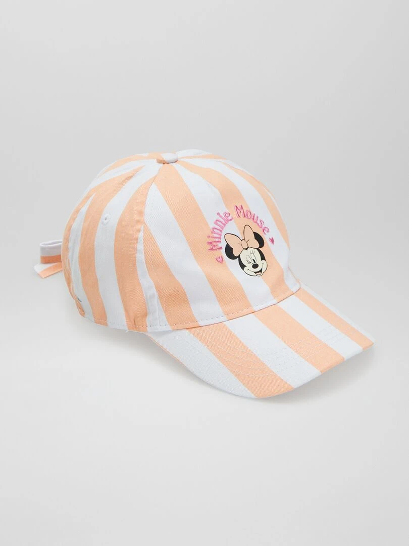 Casquette rayée 'Minnie' Blanc/orange