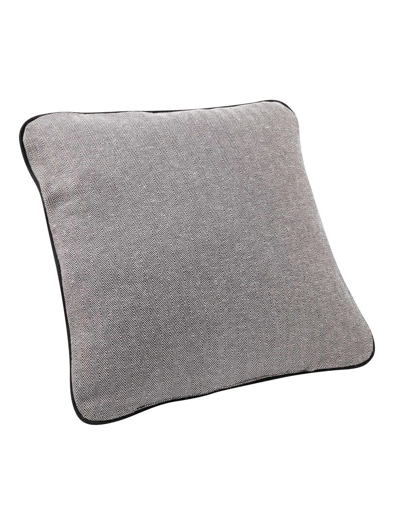 Coussin d'ameublement à chevrons Noir
