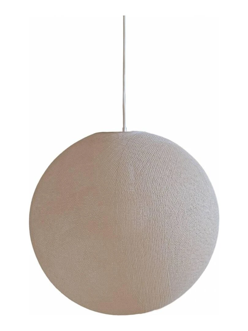 Abat jour Globe 67cm et suspension Beige