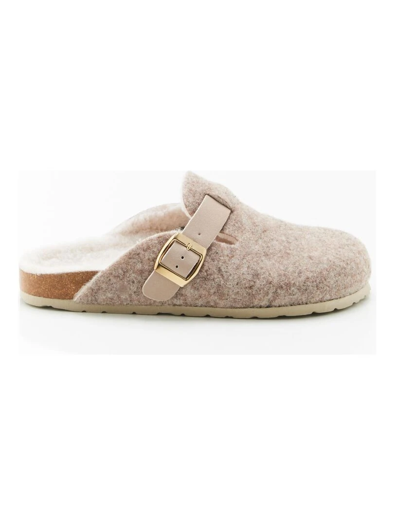Mules sabots fourrées Thermolactyl   Damart   Taupe