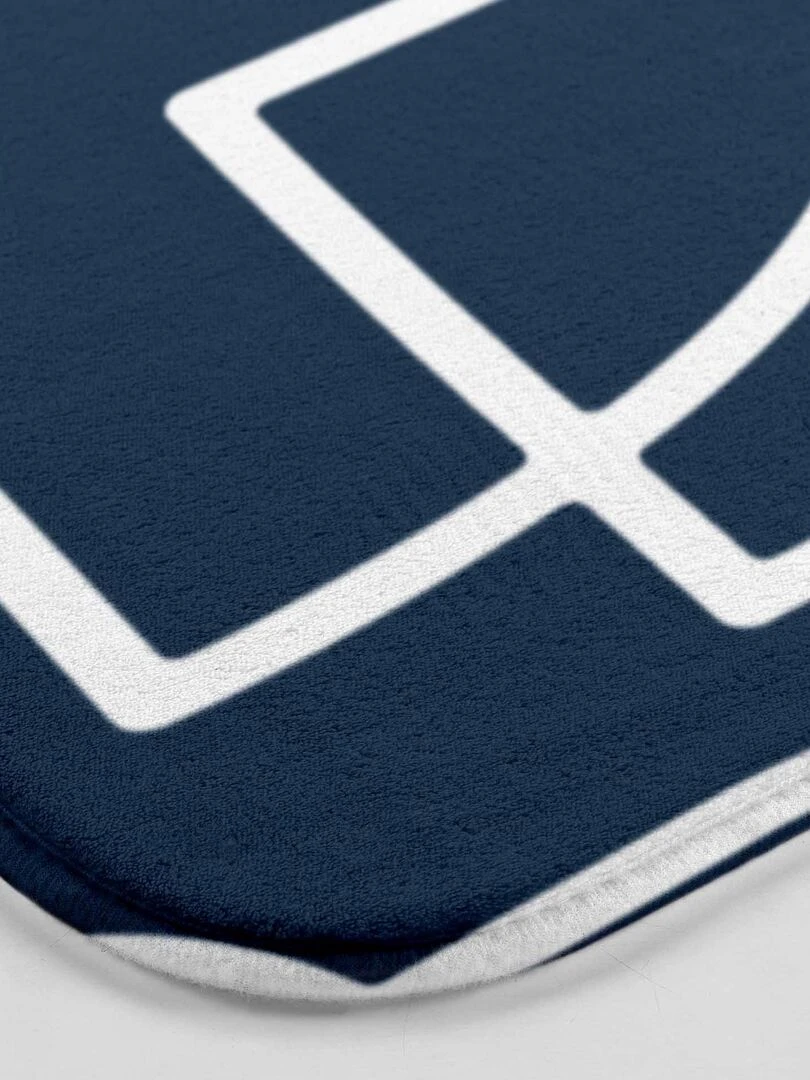 Tapis de bain 45 x 75 cm Labyrinthe   Bleu