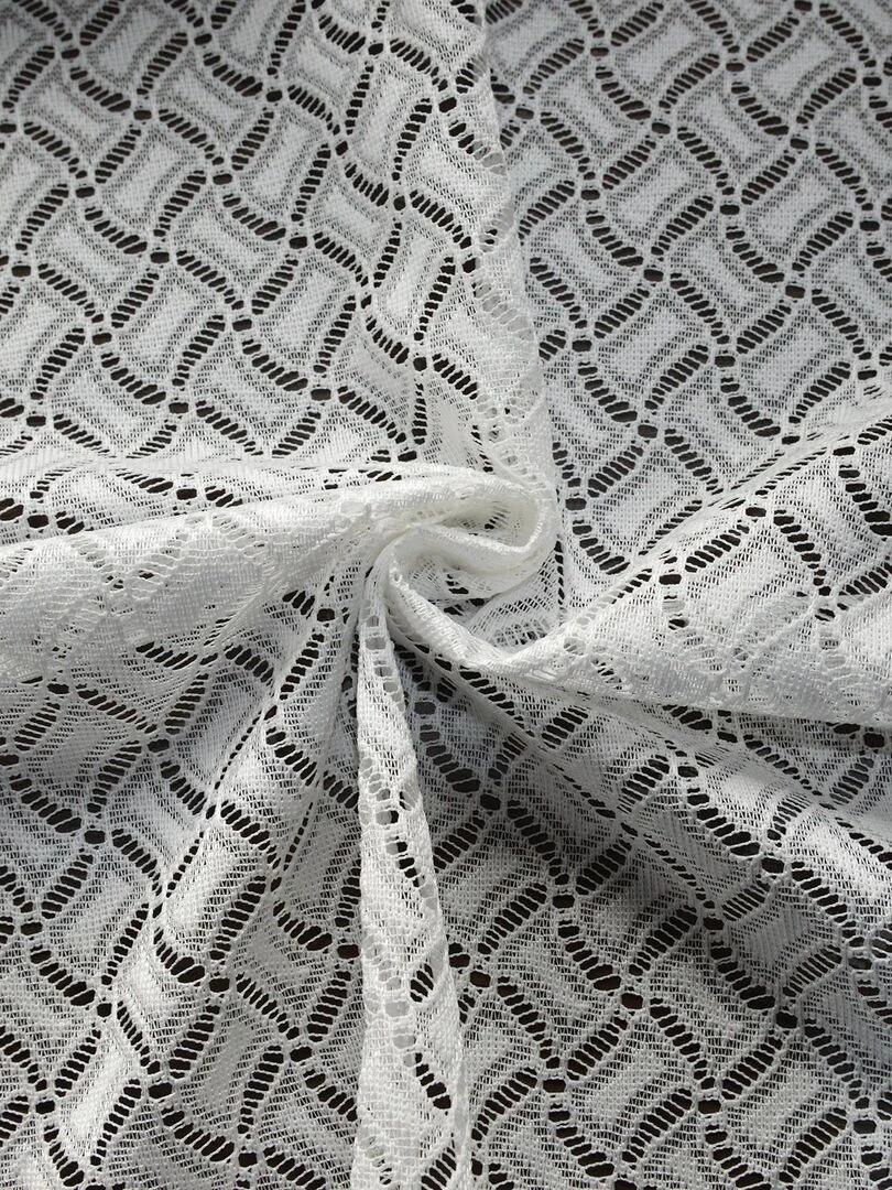 Voilage       Effet dentelle   Blanc