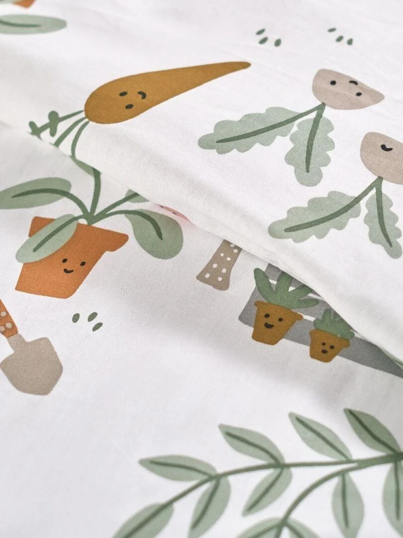 Parure de lit imprimé 'HAPPY COUNTRY' 'TODAY' Vert