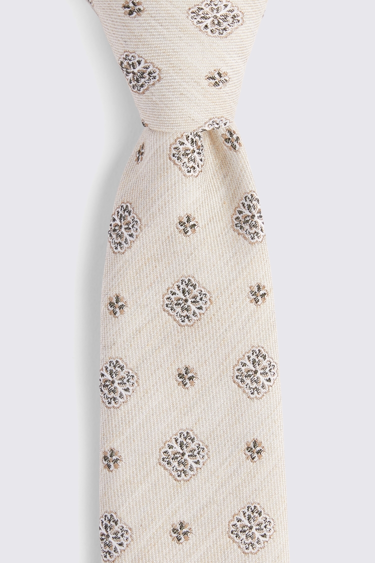 Bottinelli Neutral & Sage Medallion Tie Buy Online at Moss