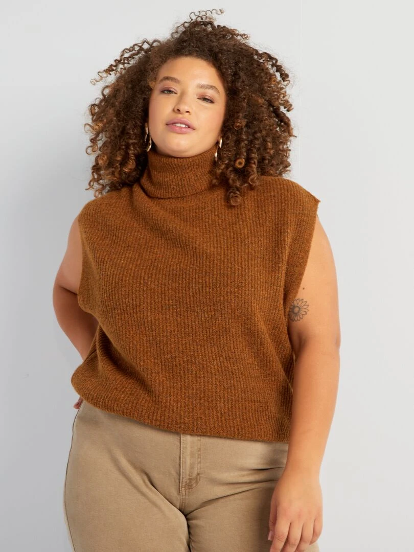 Pull en maille Marron