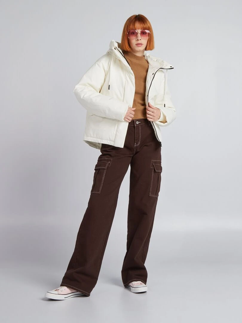 Pantalon avec poches à rabats Marron